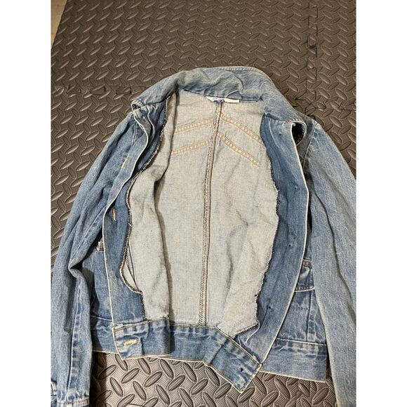 Vintage 70s LEVIS Denim Women Jacket Size Large Rare Orange Tab‎ Brand Tab - Picture 8 of 11